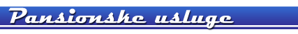pansionske usluge